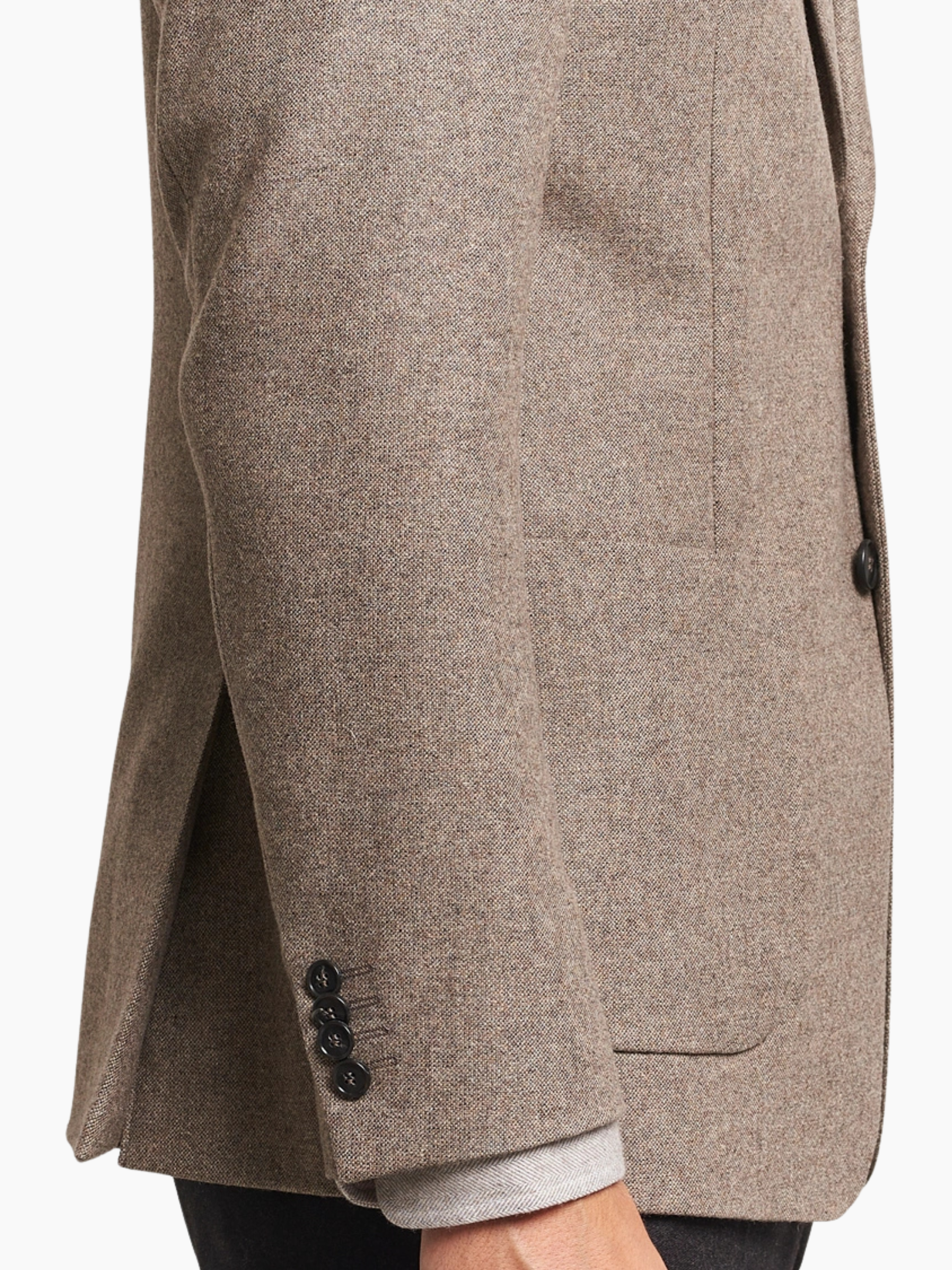 JUSTIN P Wool Blazer Jacket - BURLYWOOD