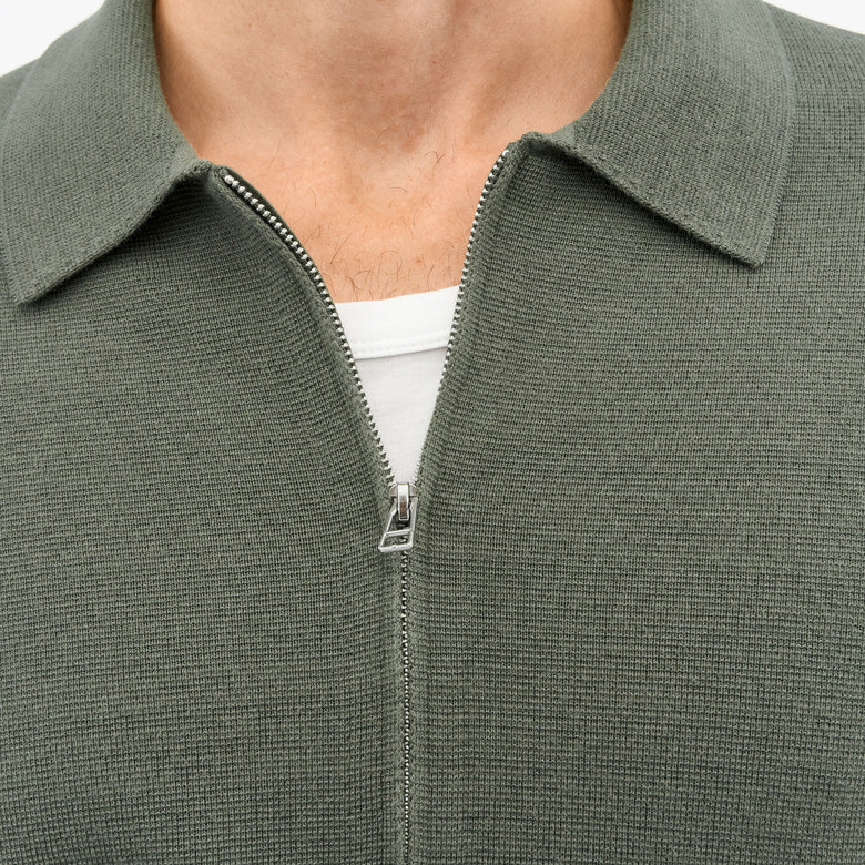 Celyn RWS  Zip-Up Cardigan - Kalamata Olive