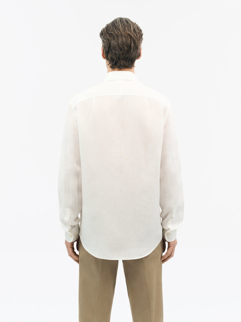 Spenser Casual Linen Shirt - Off White