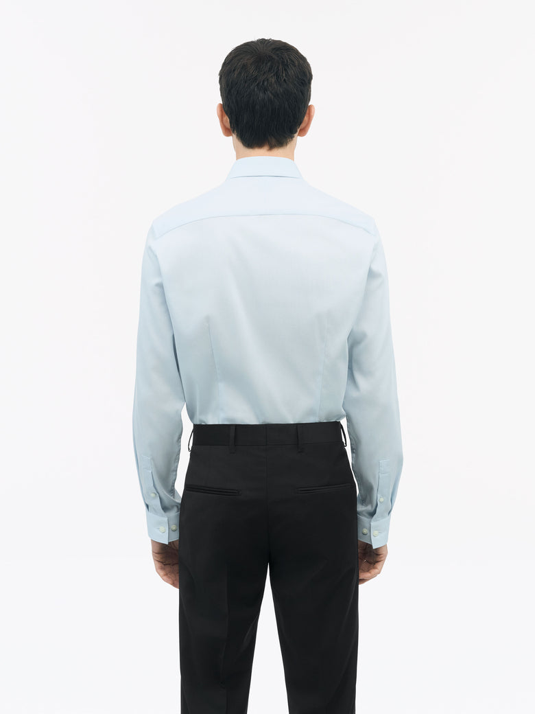 Filbrodie Formal Cotton Twill Shirt - Light blue