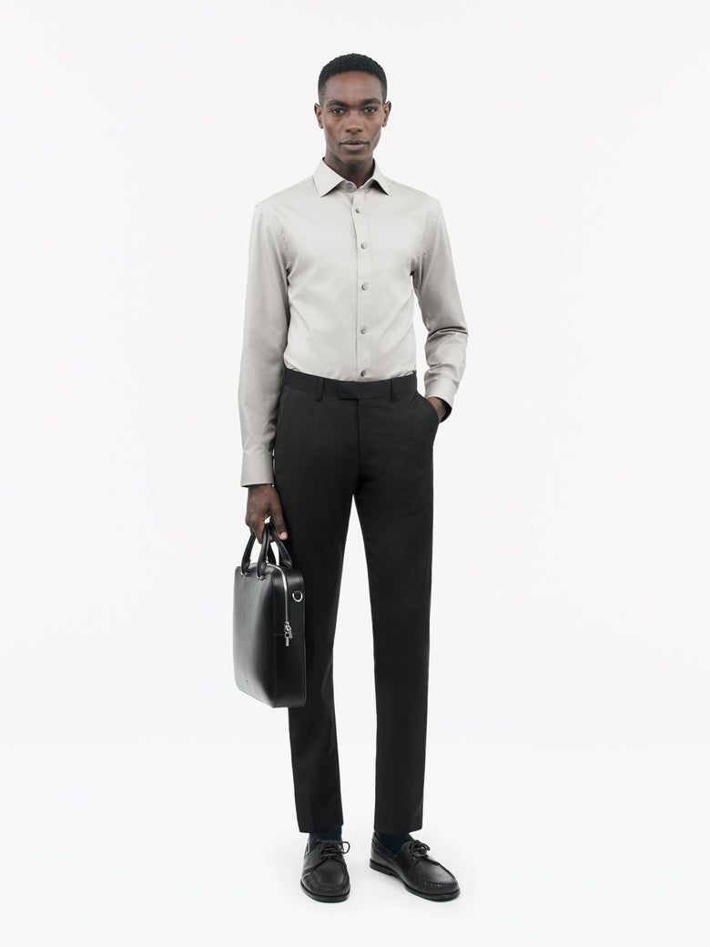 Adley C Cutaway Collar Shirt - Granite