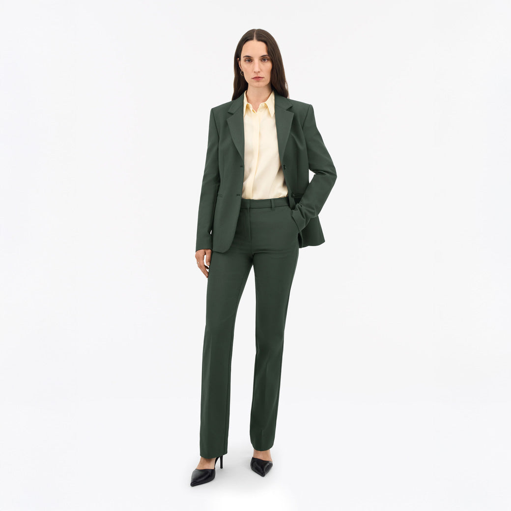 Noowa Slim-Fit Trousers  - Midnight Green