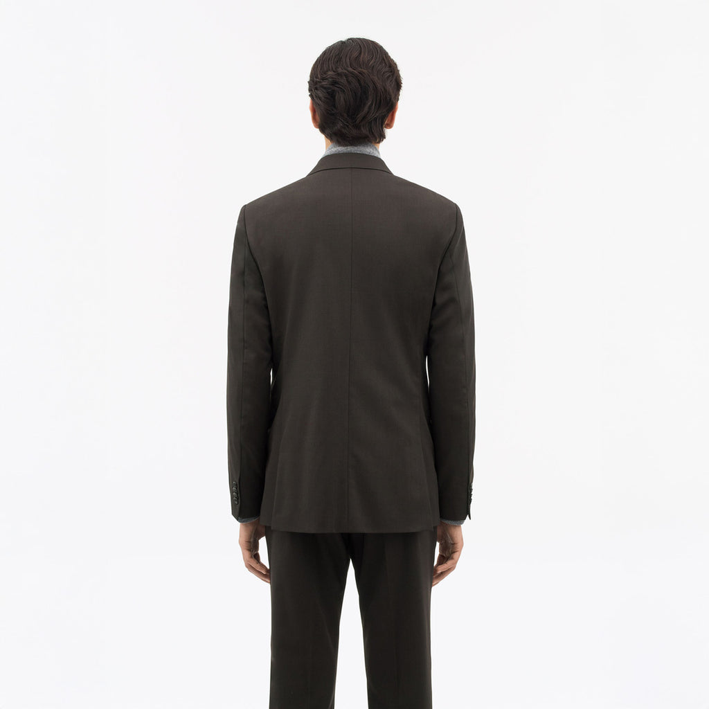 Justin Slim-Fit Wool Jacket - Coffee Bean Brown