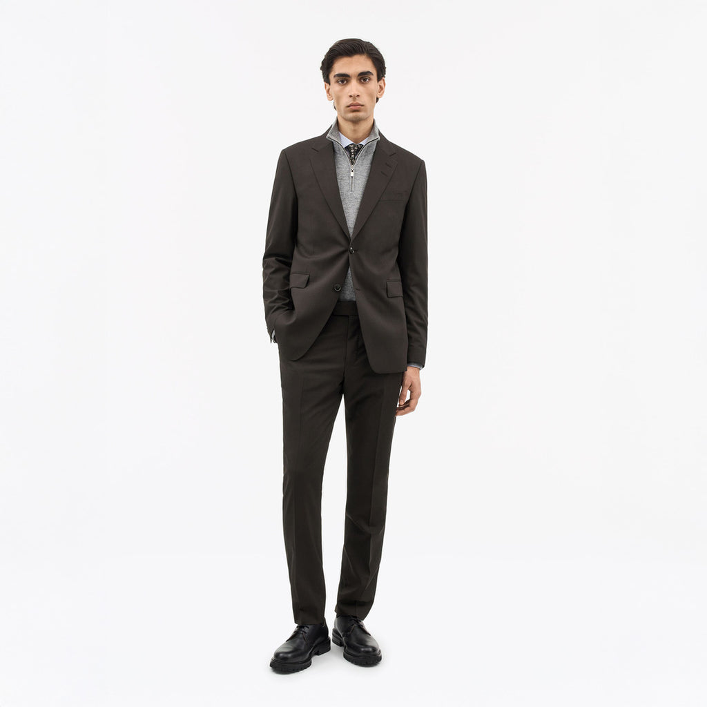 Justin Slim-Fit Wool Jacket - Coffee Bean Brown