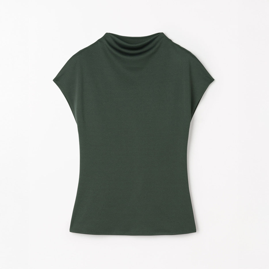 Alita Slim Cap Sleeve Top - Midnight Green