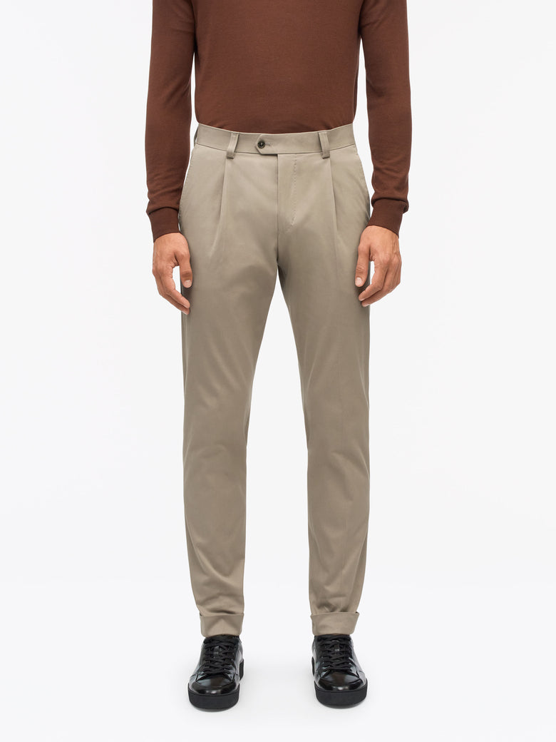 Tenuta P Slim-Fit Trouser - Dirt Tape Beige