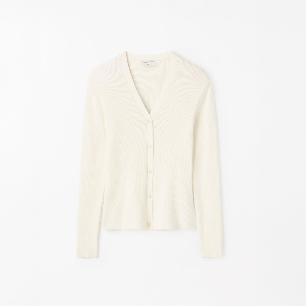Giane Slim Fit Cardigan - Alabaster White