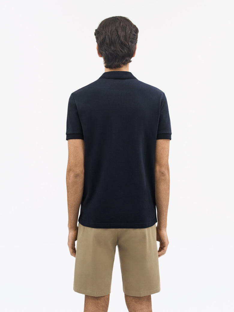 Darios Cotton Pique Polo - Light ink