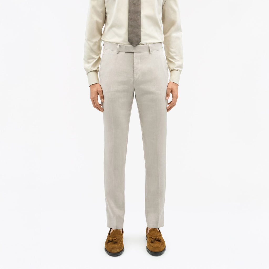 Tenuta  Slim-Fit Linen Trousers - Cream Sand