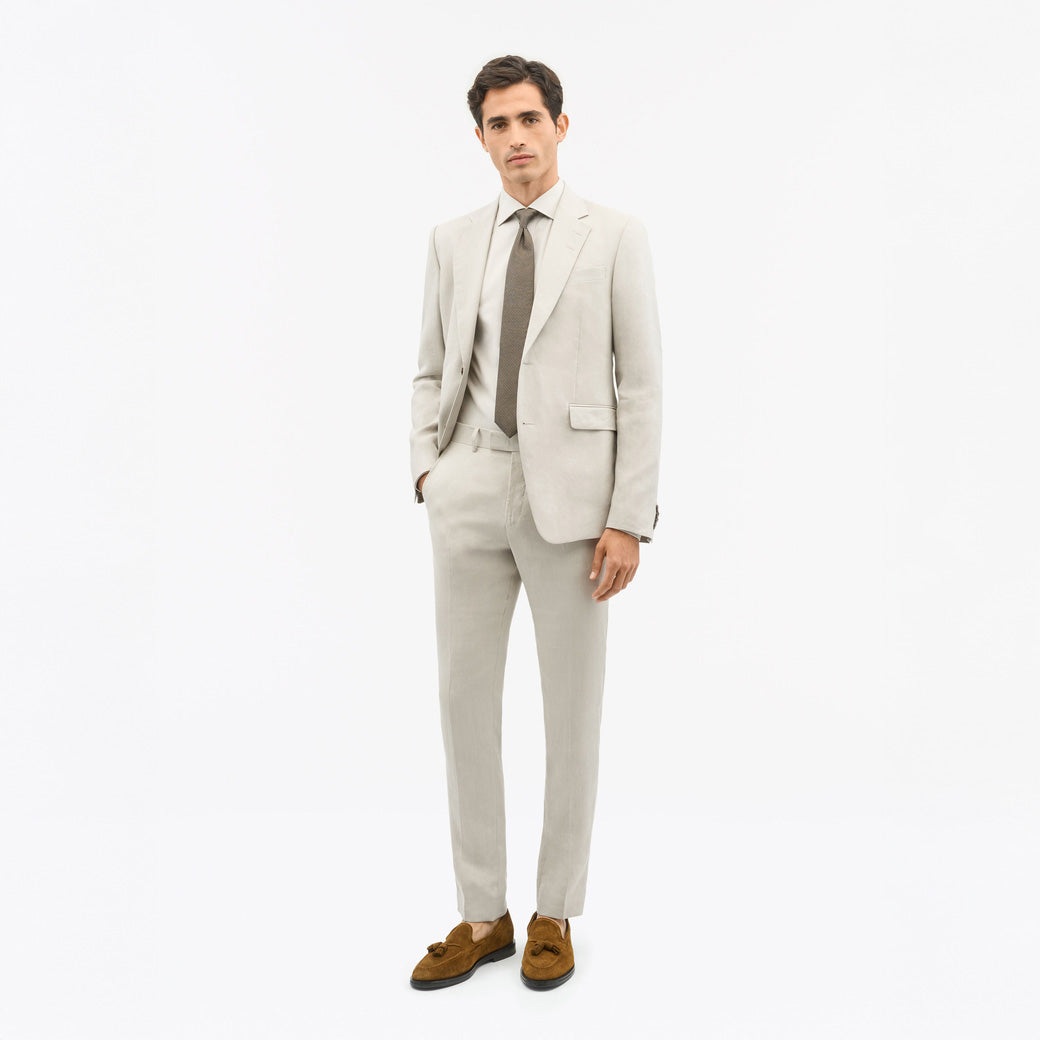 Tenuta  Slim-Fit Linen Trousers - Cream Sand