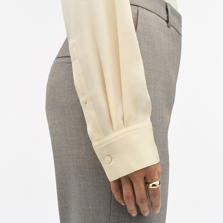 Celsa Pointed Collar Celsa Shirt  - Marshmellow Cream