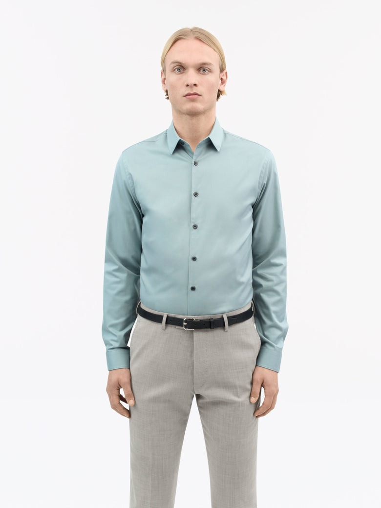 Filbrodie Extra-Slim Cotton Shirt - Dust Blue