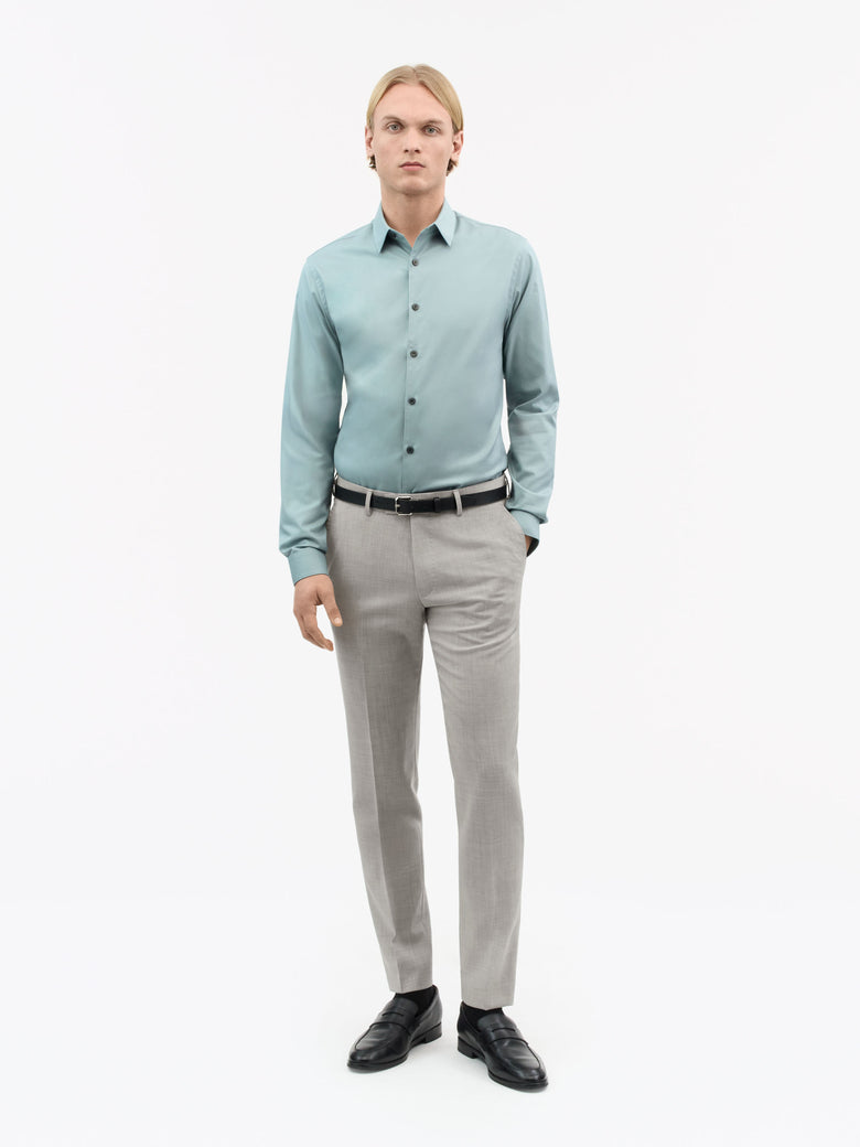 Filbrodie Extra-Slim Cotton Shirt - Dust Blue