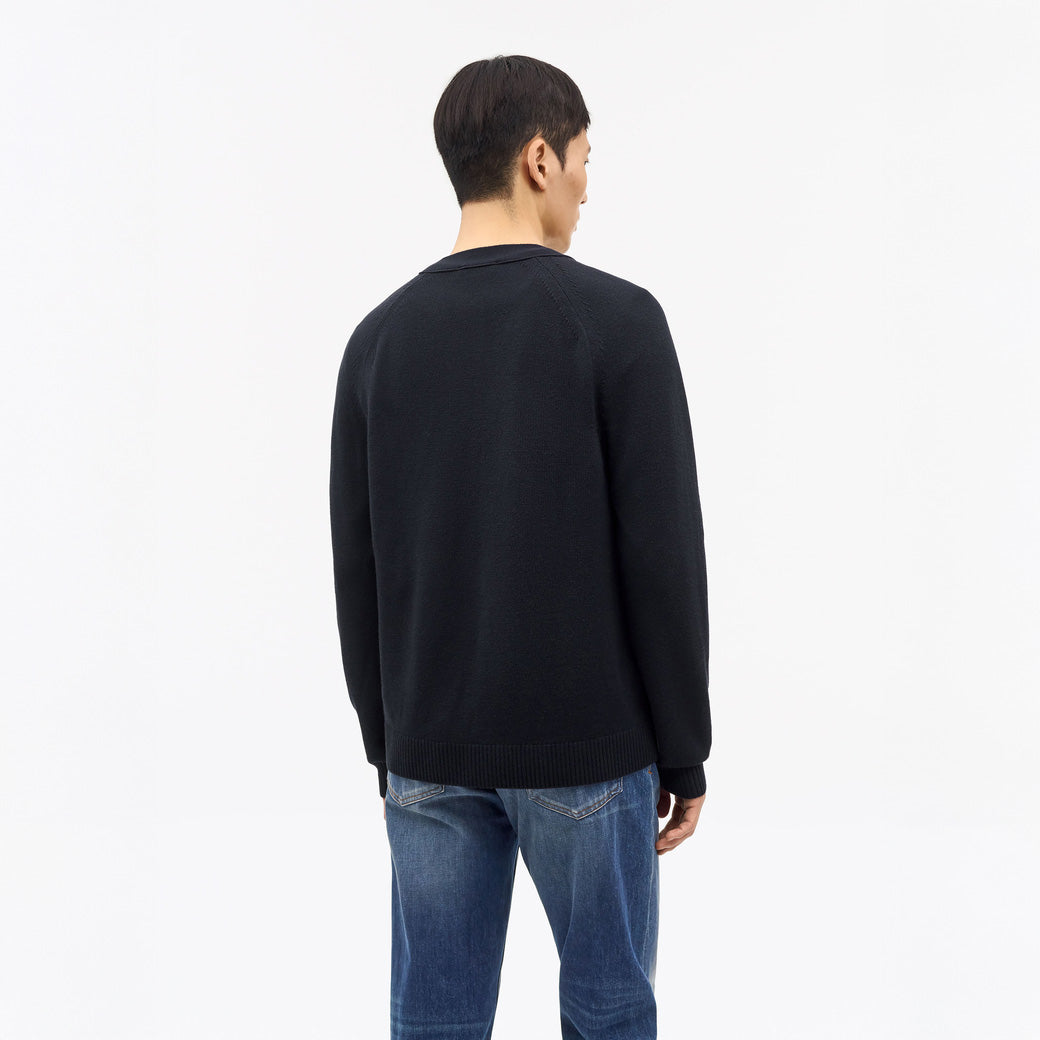 Eddie RWS Merino Cardigan - Night Sky