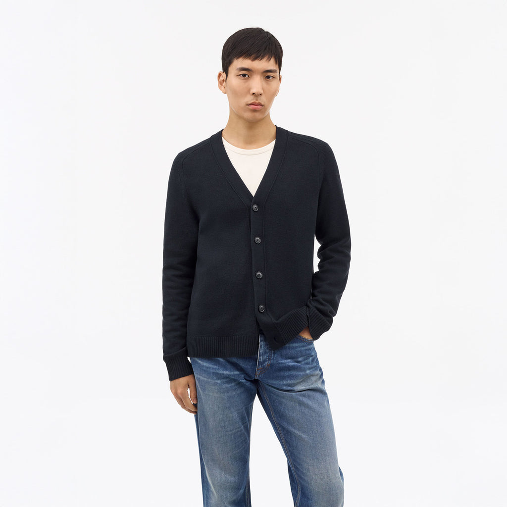 Eddie RWS Merino Cardigan - Night Sky