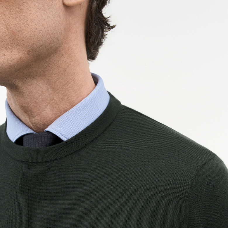Connor RWS Merino Sweater - Midnight Green