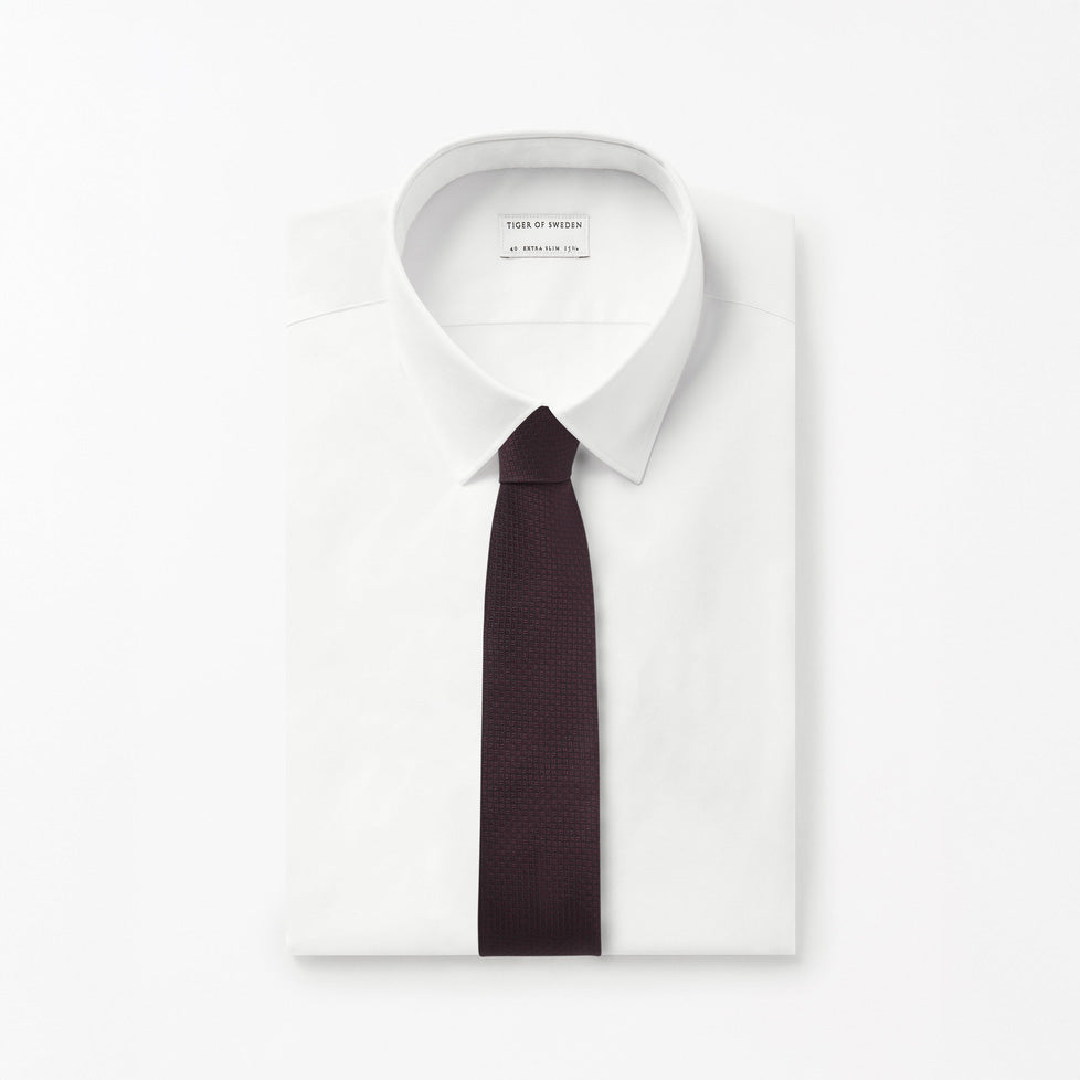 Septa Silk Jaquard Tie  - Burgundy Decadence
