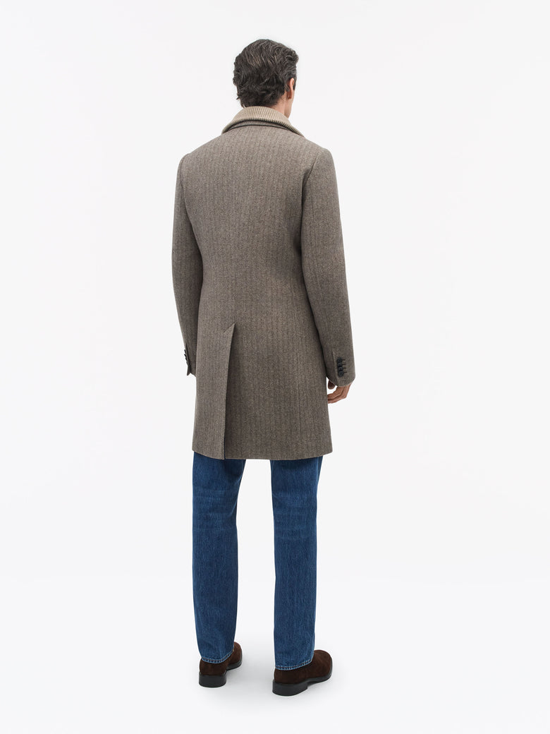 Finnan Tailored Coat - Dark Beige