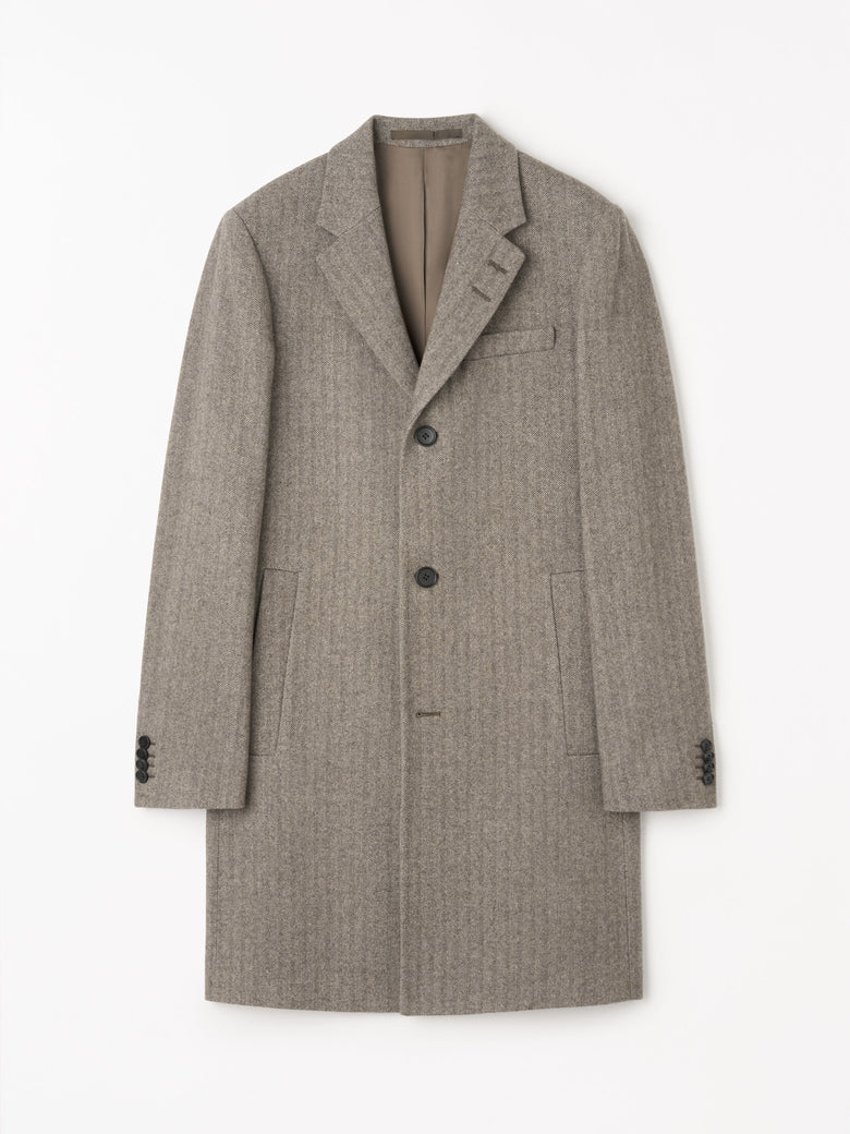 Finnan Tailored Coat - Dark Beige