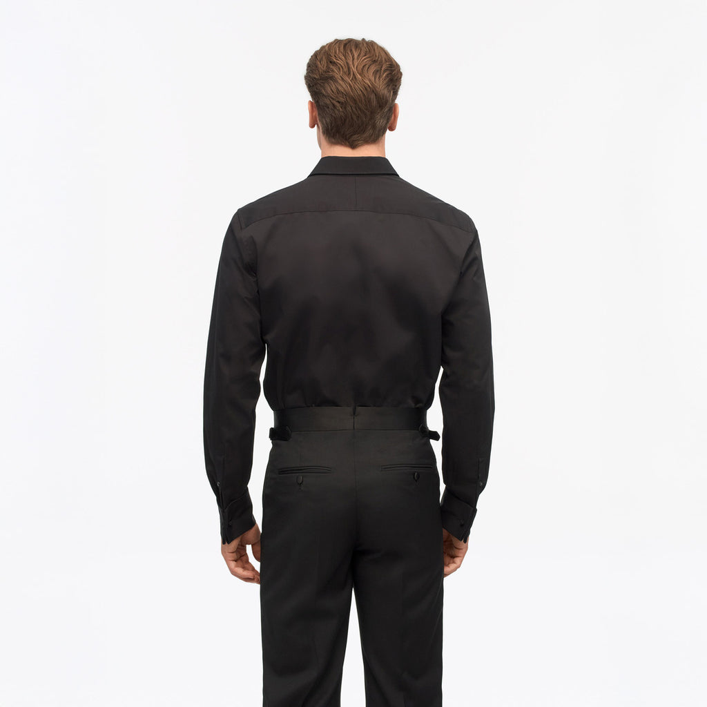 Adley T Tuxedo Shirt  - Black
