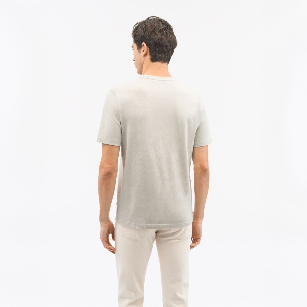 Olaf Linen Blend T-Shirt  - Seline Grey