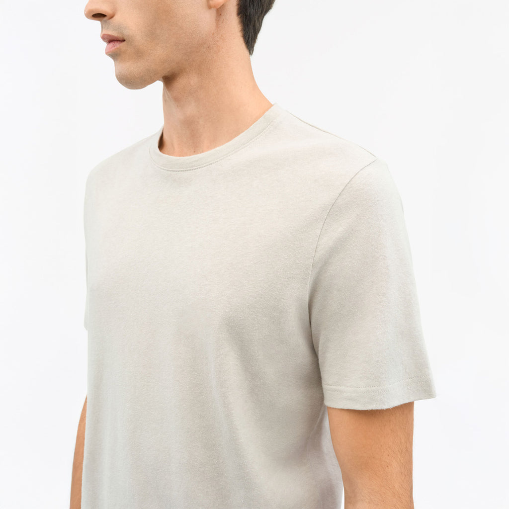 Olaf Linen Blend T-Shirt  - Seline Grey