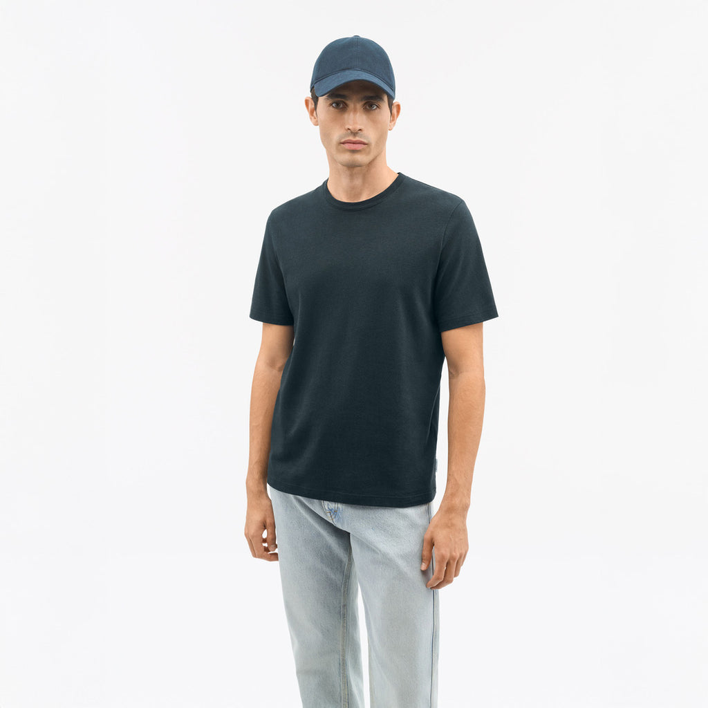 Olaf Linen Blend T-Shirt  - Light Ink