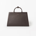 Acori Leather Office Bag - Dark Brown