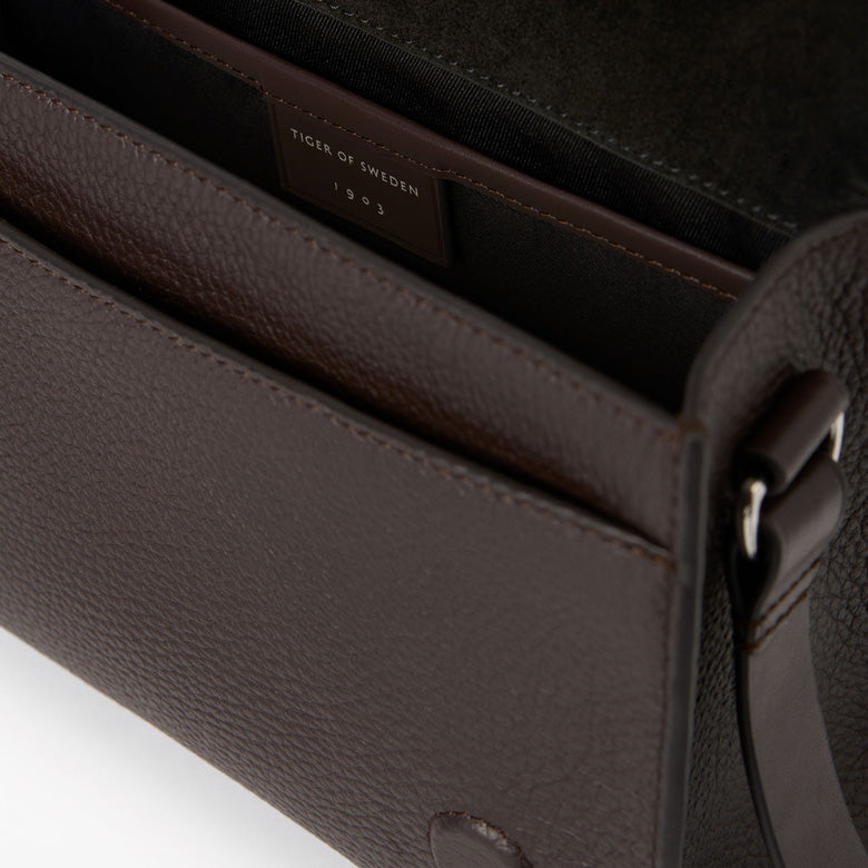 Sonti Cross Body Leather Bag - Dark Brown