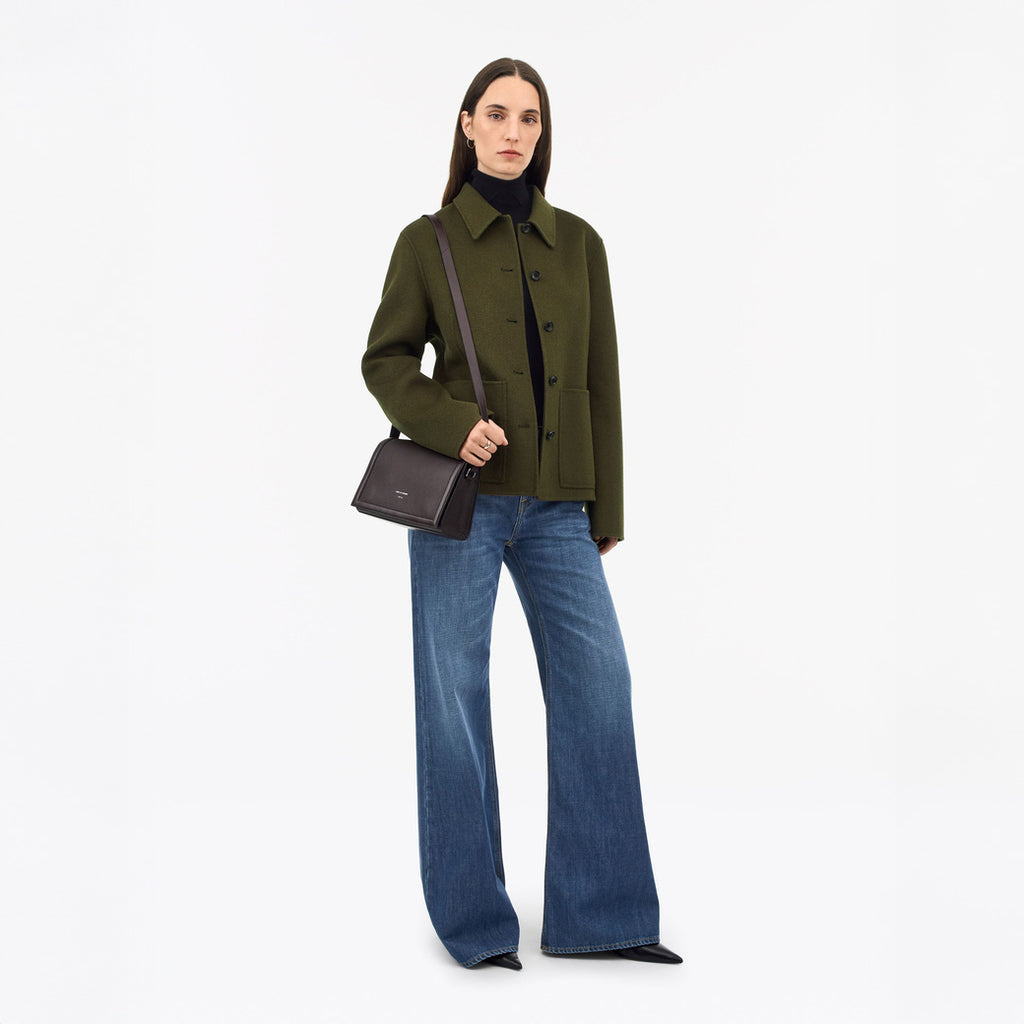 Sonti Cross Body Leather Bag - Dark Brown