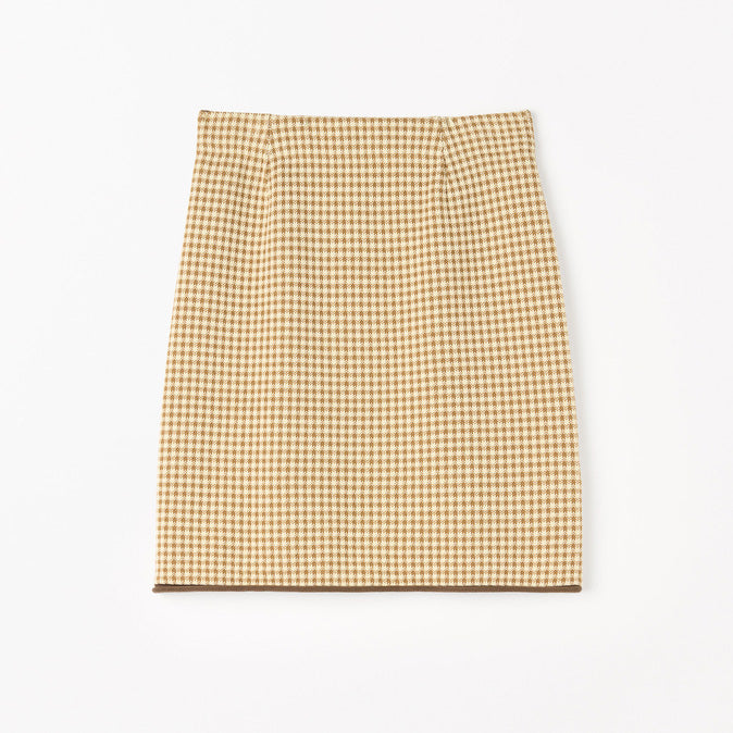 Clover Knitted Mini Skirt - Brown