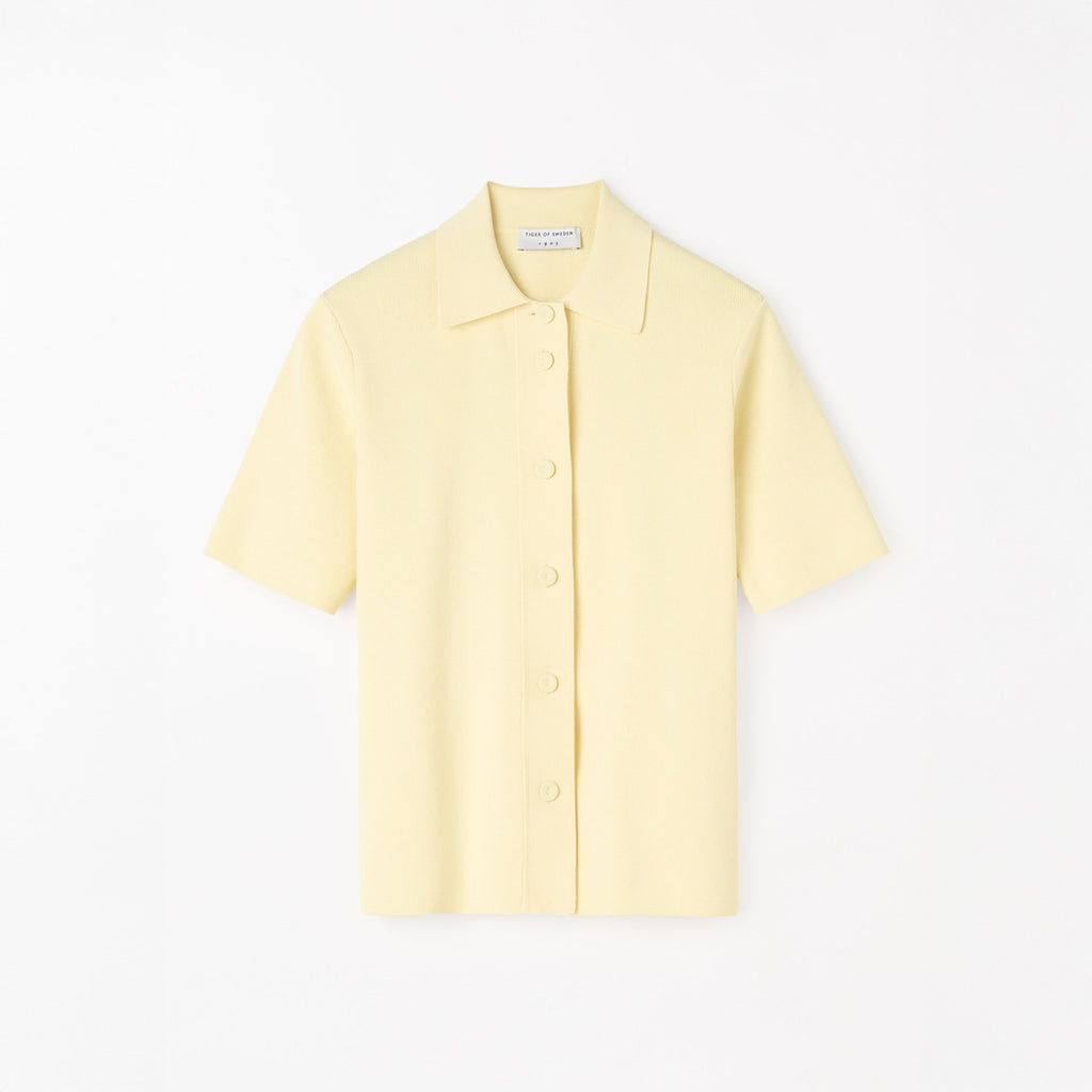 Hazel Fine Knit Cardigan - Light Yellow