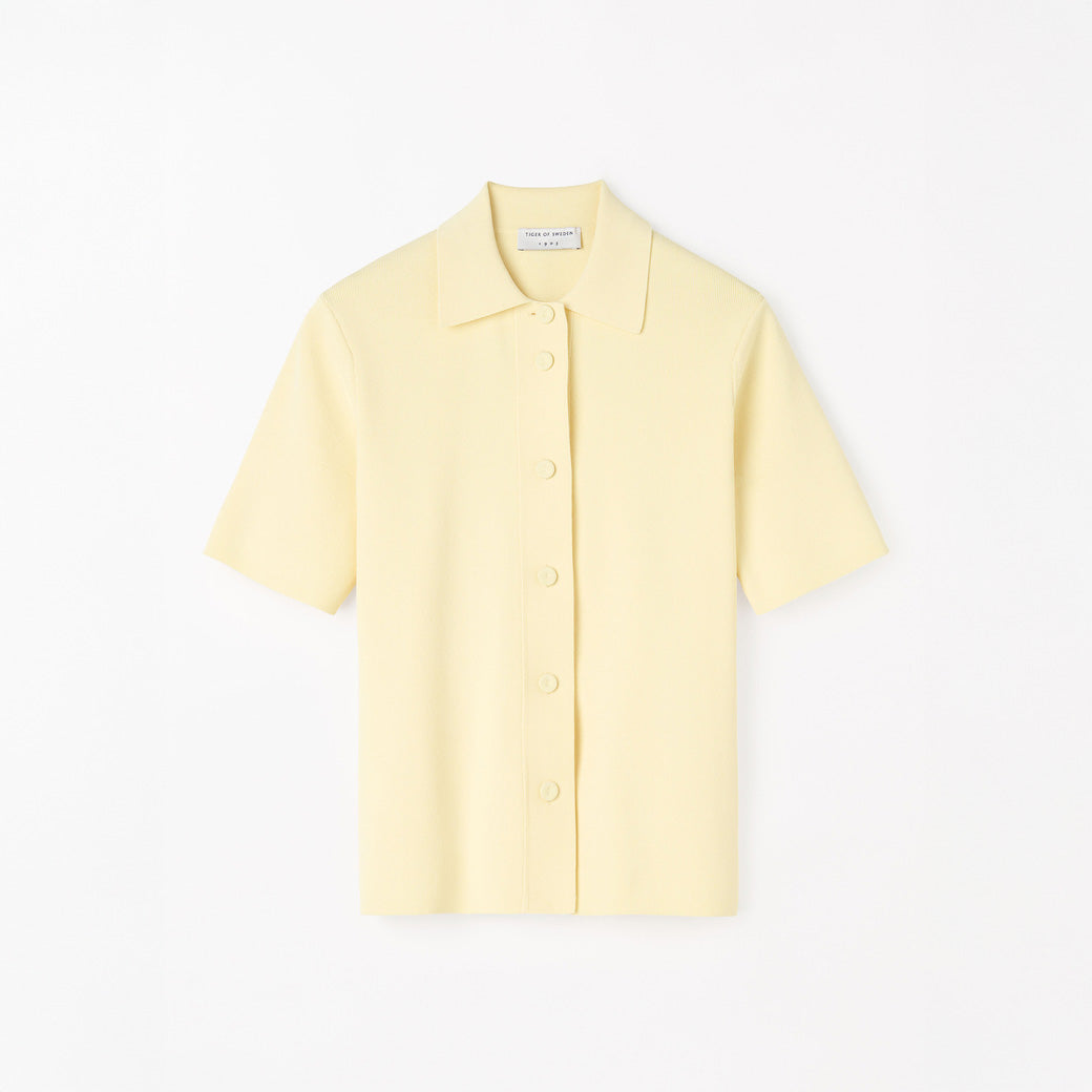 Hazel Fine Knit Cardigan - Light Yellow