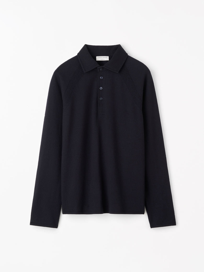 Elio RWS Wool Polo - Dark Blue
