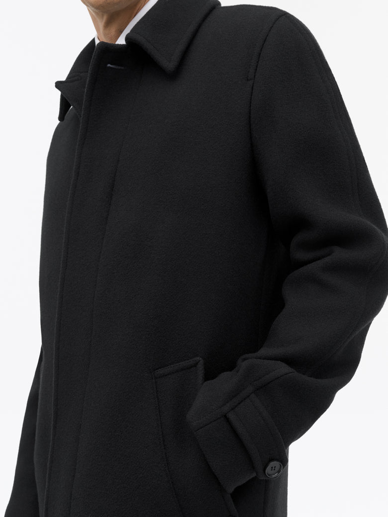 Carlton W Wool Coat - Black