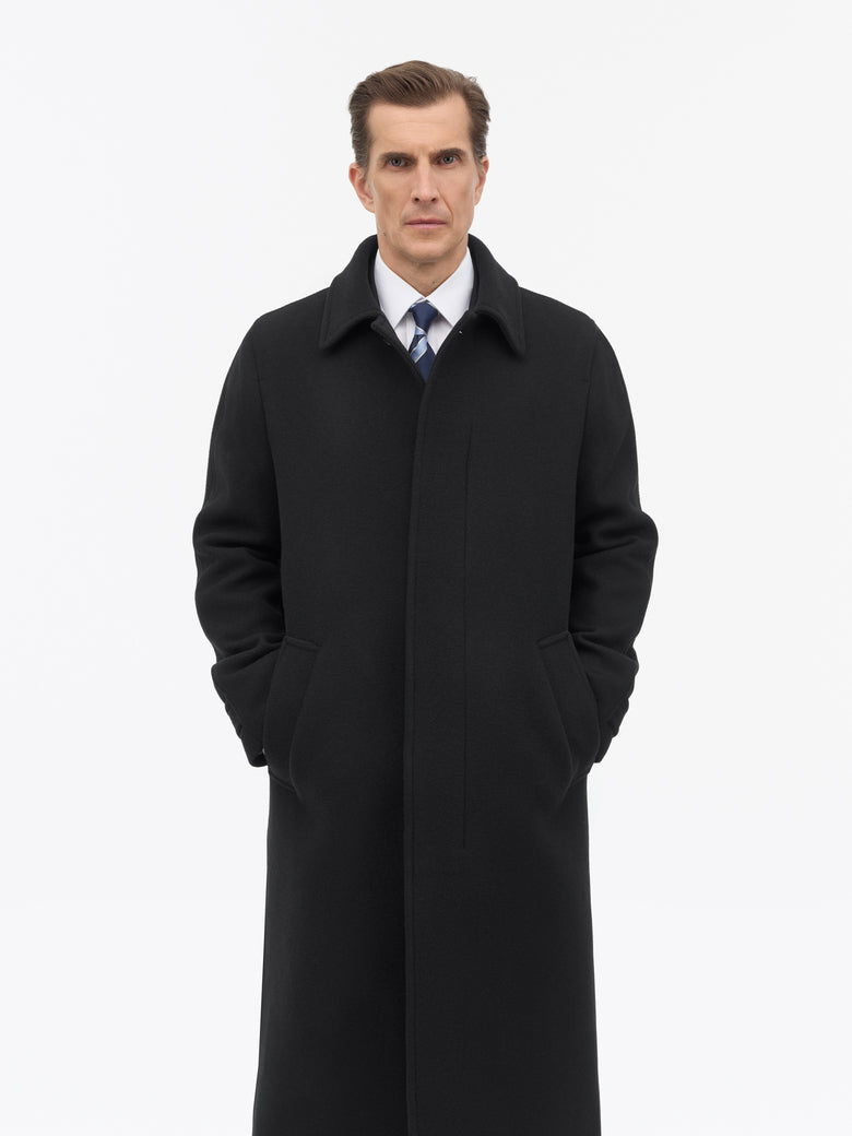Carlton W Wool Coat - Black