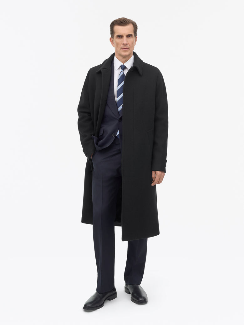 Carlton W Wool Coat - Black