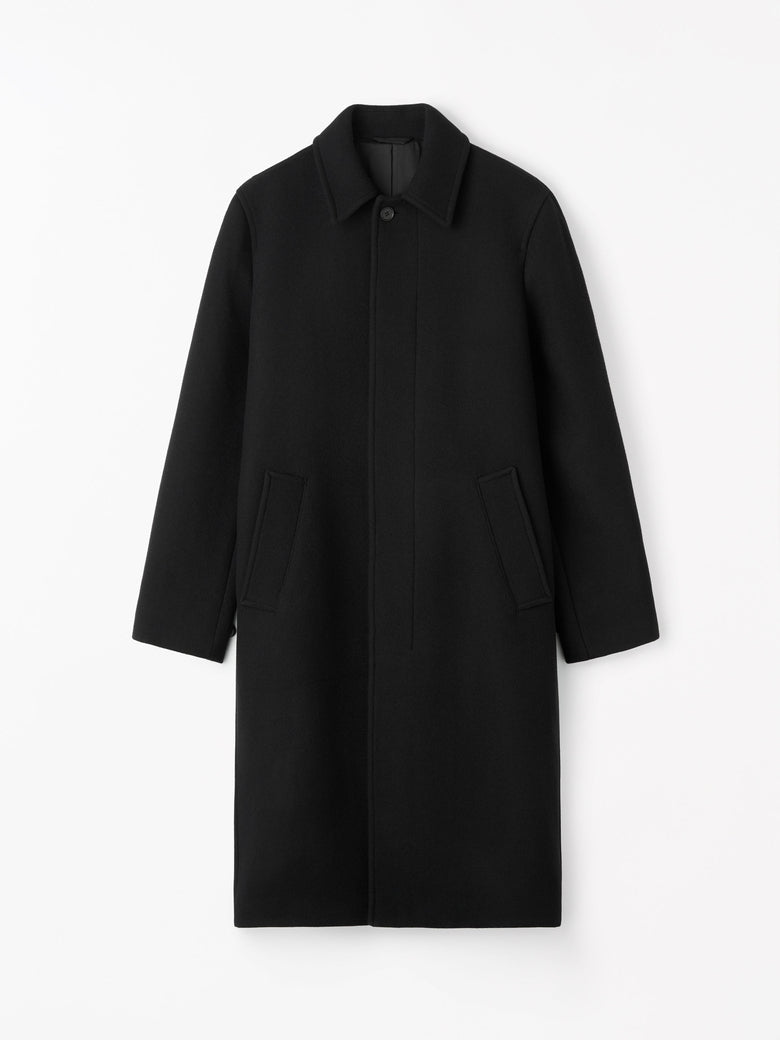 Carlton W Wool Coat - Black