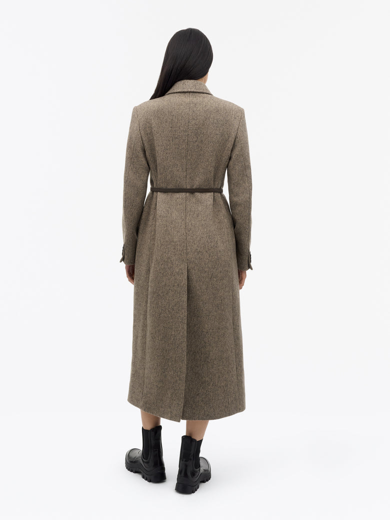 Manteau Camden en laine pour auto - Beige foncé