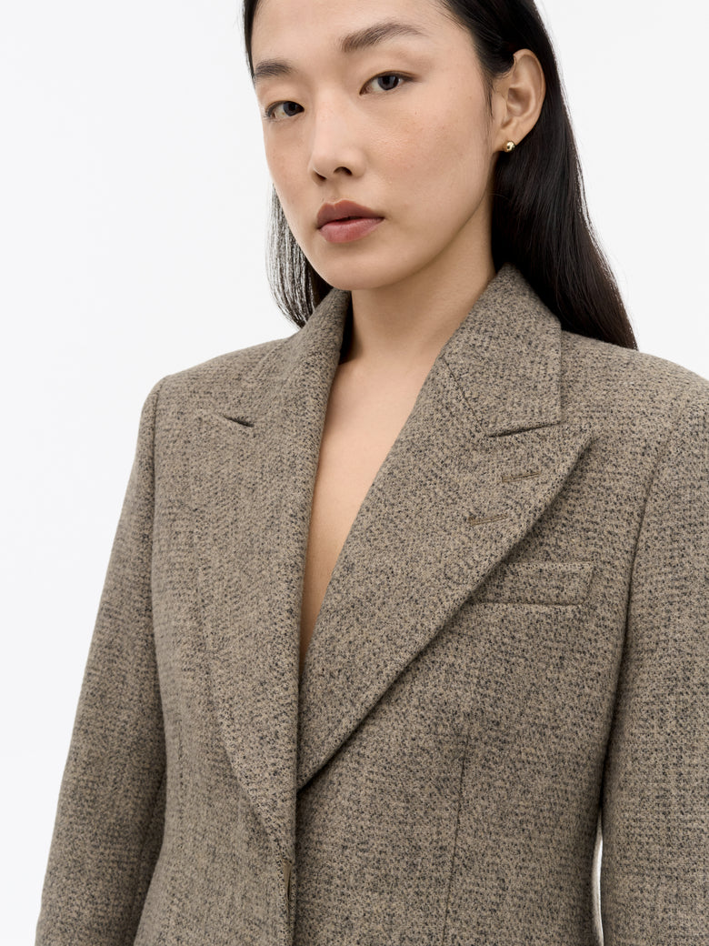 Manteau Camden en laine pour auto - Beige foncé