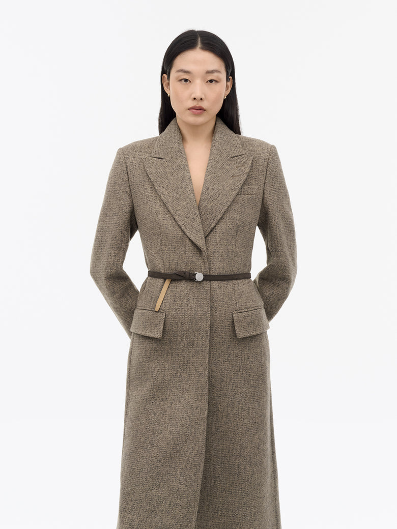 Manteau Camden en laine pour auto - Beige foncé