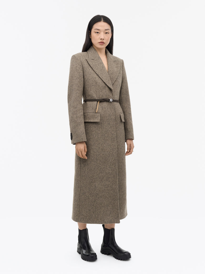 Manteau Camden en laine pour auto - Beige foncé