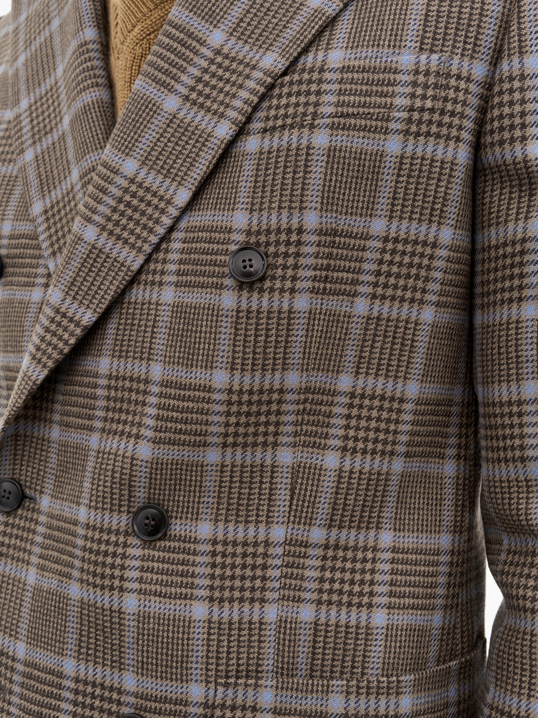 Joachim Swedish Wool Plaid Jacket - Dark Brown Pattern