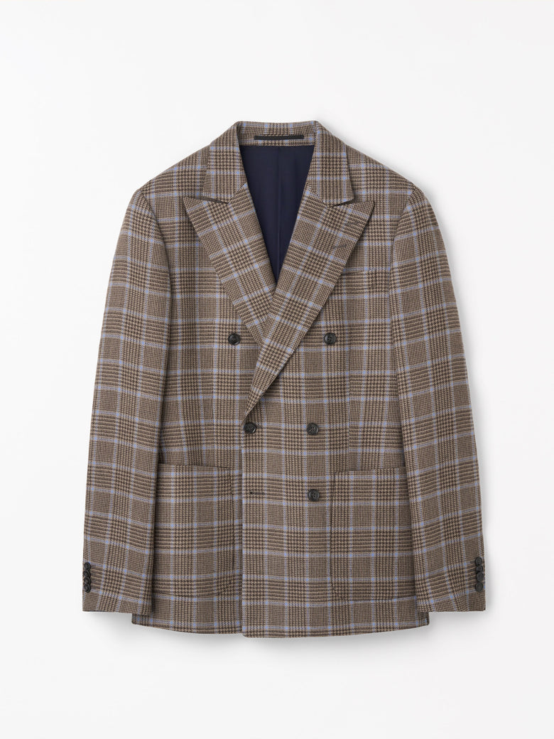 Joachim Swedish Wool Plaid Jacket - Dark Brown Pattern