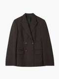 Elmi Wool Pinstripe Jacket - Dark Purple