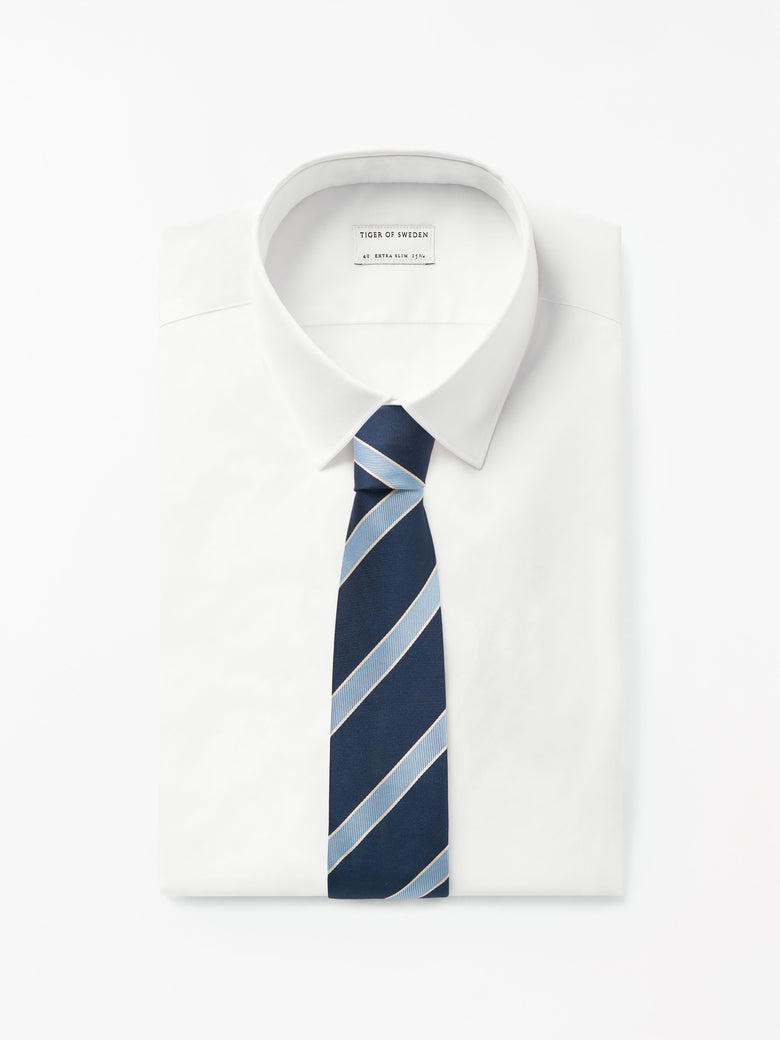 Septa Silk Stripe Tie - Blue Stripe