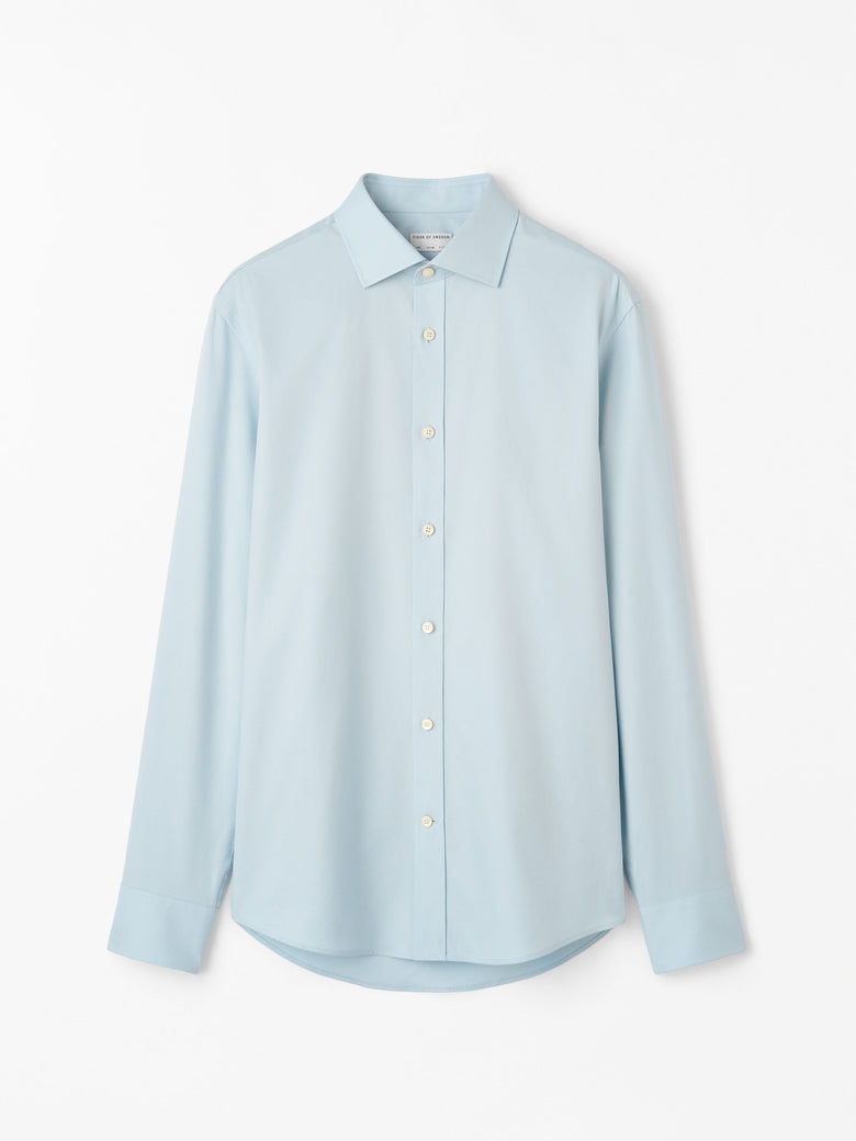 Adley C Formal Cotton Shirt - Pale Jeans Blue