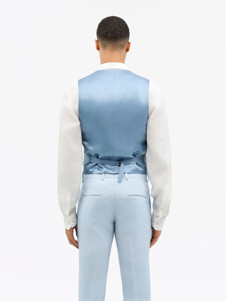 Winston Linen Waistcoat - Heather