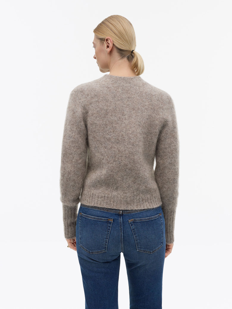 Gilet en mohair et laine Leonie - Beige