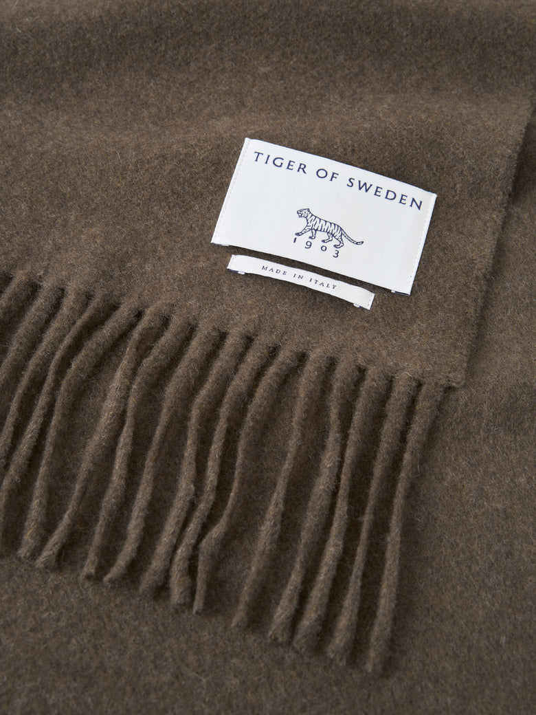 Sylan RWS Wool Scarf - Dark Brown